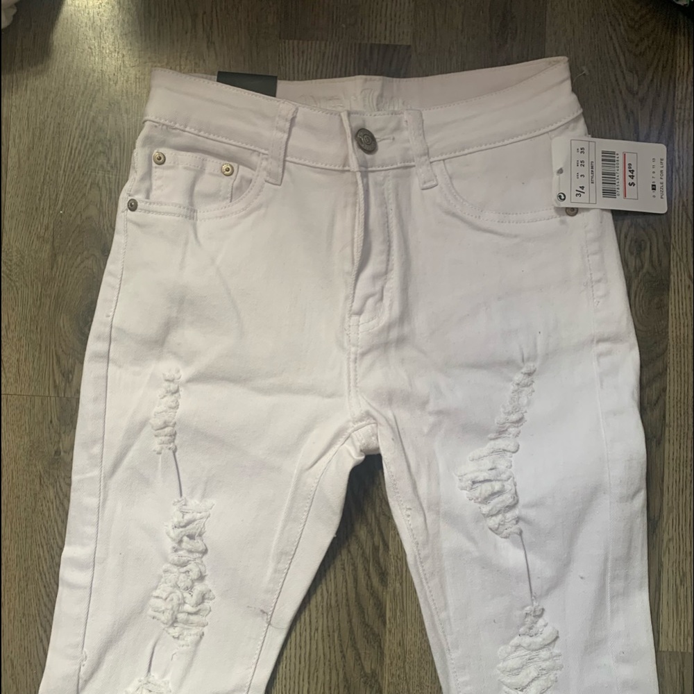 White Ripped Skinny Jeans